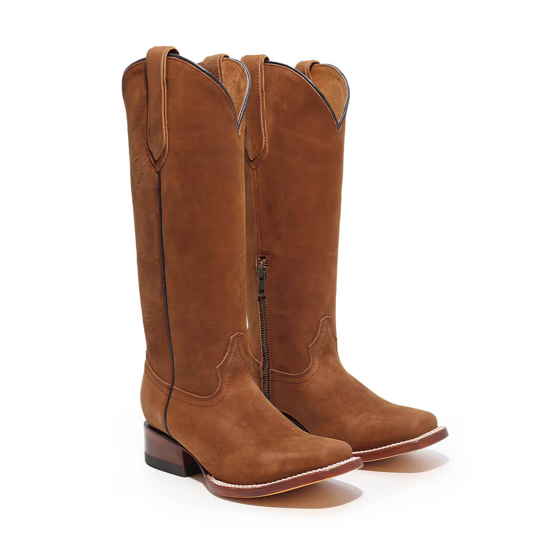 Bota Rodeo de Res en Tubo Alto Café BT506