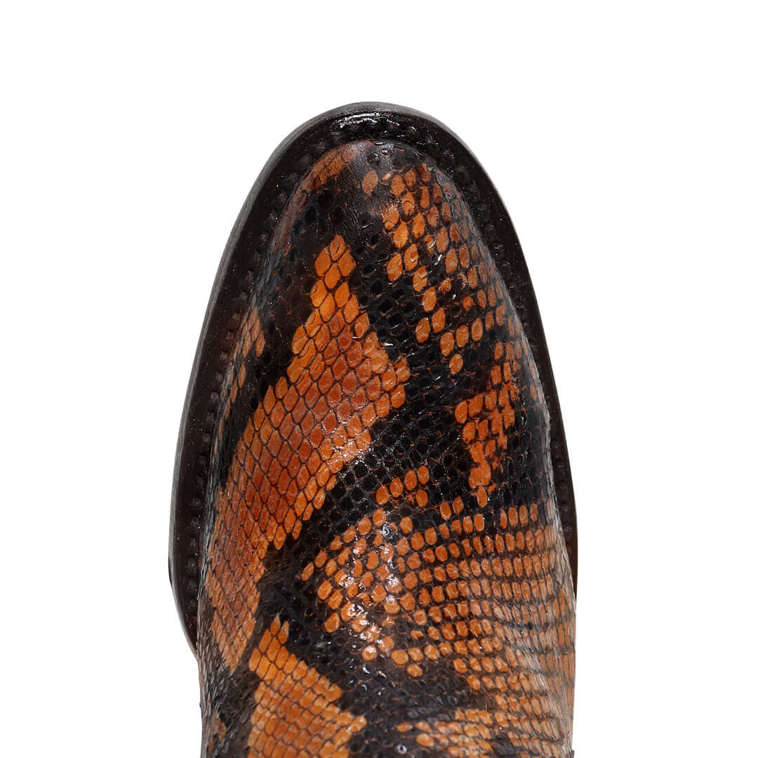 Botín Oval de Python Grabado BT703