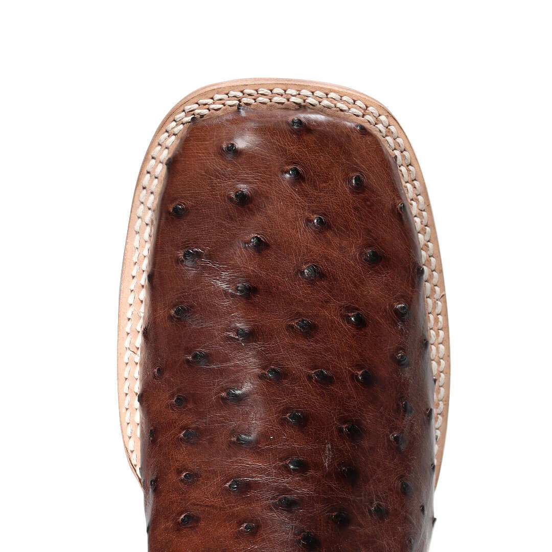 Bota Bulldog de Avestruz Tabaco BT203
