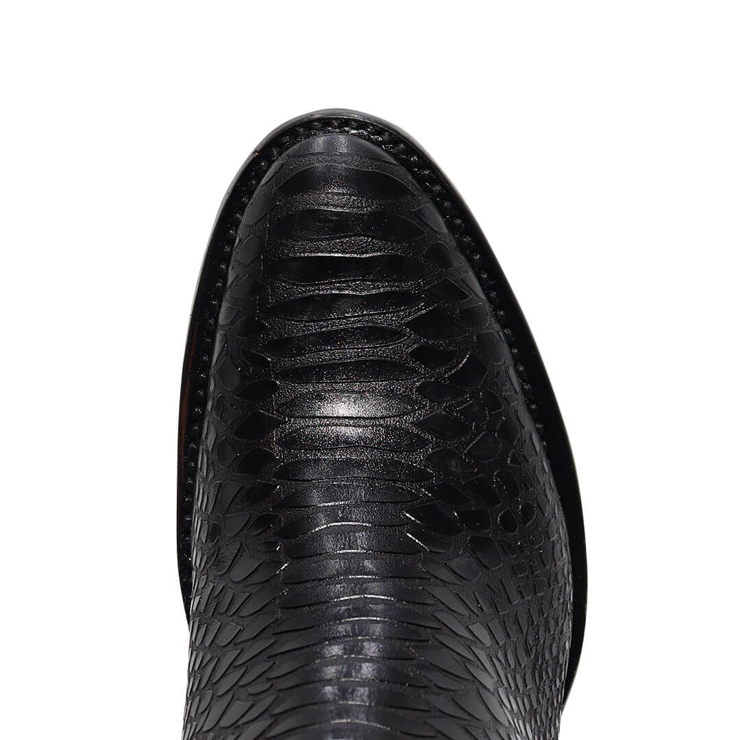 Botín Oval de Python Cherry BT702