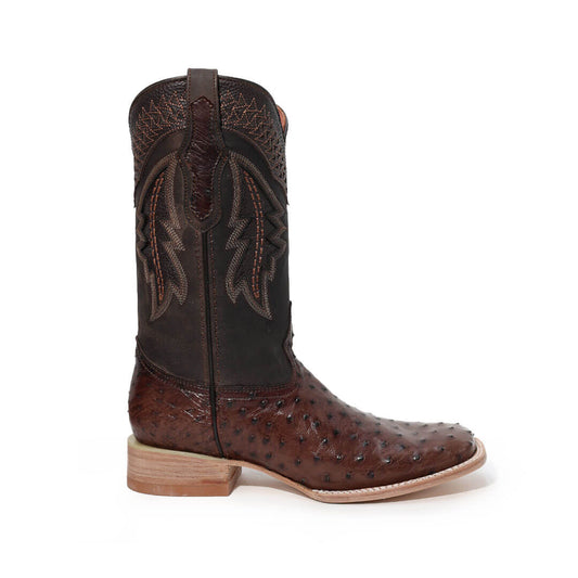 Bota Bulldog de Avestruz Tabaco BT203